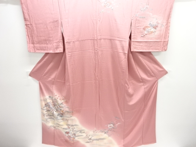 JAPANESE KIMONO / HOMONGI / FLOWER BASKET & GENJI CART 